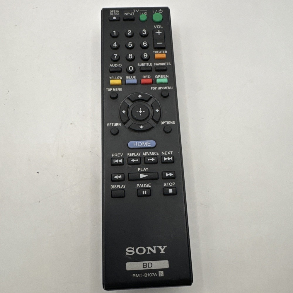 Sony RMT-B107A Blu-Ray Remote Control Black As-Is Parts Damaged OEM Wireless
